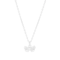 Collier nœud argenté avec pendentif cœur présentant un design poli et minimaliste - Argent 925 / XL675-Argent