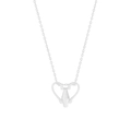 Minimalist S925 sterling silver necklace with creative heart uterus shaped pendant - 925 Silver / Silver