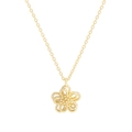 Double-layered 18K gold plated hollow floral pendant necklace with delicate O-chain - Hollow Multi-layer Flower Style (XL677-18k Gold) / 925 Silver / 18K Gold