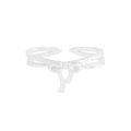 Minimalistischer S925 Silber Schleife Ring mit dreifach geflochtenem verstellbarem Band - Verstellbarer Schleife Ring / 925er Silber / Silber