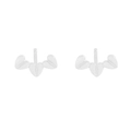 Minimalistische S925 Sterlingsilber Herz-Ohrstecker mit dreifachem Herzdesign für Damen - 925er Silber / Silber