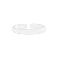 Minimalistischer S925 Sterlingsilber Bogenring mit glatter Oberfläche und offener Form - Größe 13 (Verstellbar) / Silber