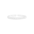 Minimalist S925 sterling silver open ring featuring a delicate hollow heart pattern - Size 13 (Adjustable) / Silver
