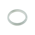 Anello minimalista in pietra di giada naturale verde chiaro con finitura lucida - Taglia 18 (JZ598)