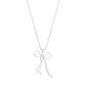 Collana con fiocco in argento sterling S925 con elegante catena a croce per donna - Argento 925 / Argento