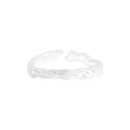 Minimalistischer S925 Sterlingsilber Ring mit unregelmäßiger Lava-Textur Design offen - Größe 13 (Verstellbar) / Silber