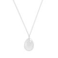 Collana lunga minimalista in argento sterling S925 con ciondolo a goccia lucido - Argento 925 / 40+5cm