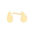 Boucles d'oreilles gouttes minimalistes en argent S925 avec finition or poli - Argent 925 / Or 18K (ES905)