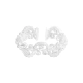 Minimalistischer S925 Sterlingsilber Ring mit unregelmäßigem geflochtenem Design - Größe 13 (Verstellbar) / Silber