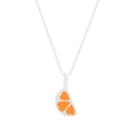 Collana minimalista in argento S925 con pendente a cuore semicircolare su sfondo bianco - Argento 925 / Argento (XL750-Argento)