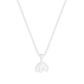 Minimalist S925 sterling silver lily of the valley flower pendant necklace for women - 925 Silver / Silver
