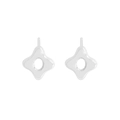 Minimalist S925 sterling silver star stud earrings with hollow design for women - 925 Silver / Silver