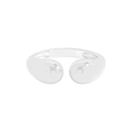 Minimalistischer S925 Sterlingsilber Ring in Tropfenform mit poliertem Finish - Größe 13 (Verstellbar) / Silber