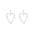 Elegante Herz-Ohrhänger aus S925 Sterlingsilber mit schimmernden Zirkonia-Steinen - 925er Silber / Silber