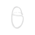 Minimalistischer Ring aus S925 Sterlingsilber mit unregelmäßigem Schleifen-Design, offen - Größe 13 (Verstellbar) / Unregelmäßige Linien (JZ1781) / Silber