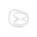 Minimalistischer unregelmäßiger hohler S925 Sterlingsilber Ring mit offenem Design - Einstellbar Offen / Silber