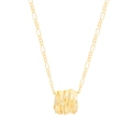 Collana dorata con pendente a spirale irregolare, cristalli e catena stile Figaro - Argento 925 / XL775-18k Oro