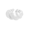 Mattierter S925 Sterlingsilber Croissant Ring im strukturierten Design für Damen - Größe 13 (Verstellbar) / Silber