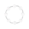 Bracciale minimalista in argento sterling S925 con cristalli naturali per donne - Argento 925 / Argento