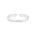 Matte and polished S925 sterling silver Mobius ring with adjustable open design - Size 13 (Adjustable) / Silver