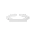 Bague ouverte hexagonale géométrique minimaliste en argent sterling S925 poli - Taille 13 (Réglable) / Argenté