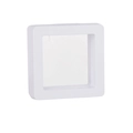 White square 3D floating display box with clear PE film for jewelry and coin storage - White Film Display Box