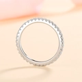 Sparkling S925 sterling silver eternity ring featuring a full circle of moissanite stones - Size 21 / 0.57ct