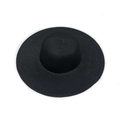 Détail de la texture en paille tressée noire d'un chapeau de soleil à larges bords - M (56-58cm) / Large Bord Uni - Noir