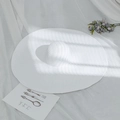 Foldable wide brim white straw sun hat for summer beach vacations and UV protection - M (56-58cm) / Pure White