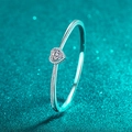 Elegant S925 sterling silver open heart bracelet with royal blue heart-cut moissanite - 925 Silver / White Moissanite