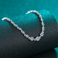 Elegante S925 sterling zilveren bubbelarmband met schitterende moissanite stenen - 925 zilver / 87 Punten Moissaniet