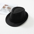 Dettaglio cappello fedora in paglia nera con nastro in gros-grain coordinato - L (58-60cm) / Nero