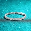 Lussuoso bracciale tennis in argento 925 con moissanite taglio marquise su sfondo blu - Argento 925 / 15.5cm
