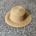 Classic light brown handwoven straw sun hat with flat brim for summer beach outings - M (56-58cm) / Wide Brim - Khaki