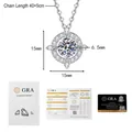 Dettaglio del ciondolo Saturno in Moissanite 1 carato con pietra 6,5mm e certificato GRA - Argento 925 / Argento (Stile Moissanite 1ct con Certificato GRA e Scatola)