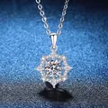 Dreamcatcher ster hanger ketting met 1ct moissaniet van 925 sterling zilver metaal - 925 zilver / Fonkelende Strass