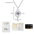 Dettaglio della collana moissanite 1ct con catena 40+5cm e certificato GRA incluso - Stile Moissanite da 1 Carato (5822478469113)