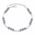 Luxurious S925 sterling silver tennis bracelet featuring 5.4ct moissanite round stones - 925 Silver / Silver Style (High Carbon Stone)