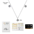 Collier en argent S925 avec pendentif moissanite 4mm et documents de certificat GRA - Argent 925 / 0.9ct Moissanite
