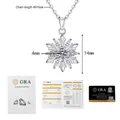 Moissanit-Schneeflocken-Halskette aus S925 Silber mit GRA-Zertifikat im Detail - 925er Silber / 30 Punkte Moissanit Weißgold (GRA Zertifikat)