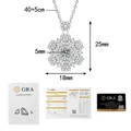 Detail der S925 Silber Schneeflocke Kette mit Moissanit Stein und GRA Zertifikat - 0,5 Karat Moissanit / 925er Silber