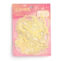 Set di adesivi dorati con farfalle e pizzi per decorazione di diari e scrapbooking - Danza delle Farfalle