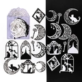 Vintage Moonlight Magic laser-cut lace paper with moon and star patterns for scrapbooking - Moonlight Magic