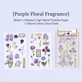 Violette Hortensien PVC-Aufkleber und Leinen-Transfer-Set für Scrapbooking - Lila Blumenduft
