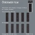 Vintage Streamer Film retro stickersset met witte handgetekende lijnen op zwart PET-papier - Verstrooide Fragmenten