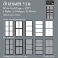 Retro filmstijl stickers set van 10 stuks in kraftpapier en PET voor scrapbooking - Mooi Moment