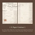Retro legal contract style paper pad with double-sided printing for DIY scrapbooking - One Contract