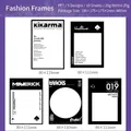 Vintage PET sticker pack featuring 5 unique retro magazine frame designs for journaling - Fashion Frame