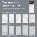 Retro decoratieve stickerset in vintage filmstijl met varianten van PET en kraftpapier - Beperkte Levensduur