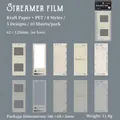 Decoratieve PET-stickers Streamer Film set met wit kraftpapier voor journaling hobby - Bevroren Schoonheid